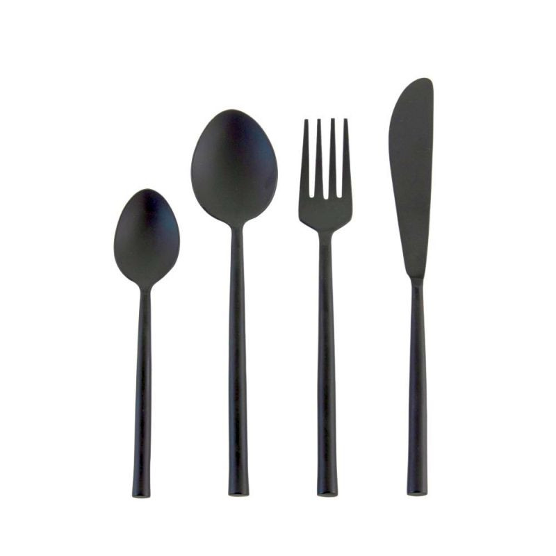 Endon Elin Cutlery Set x16 Matt Black - ED-5059413699252