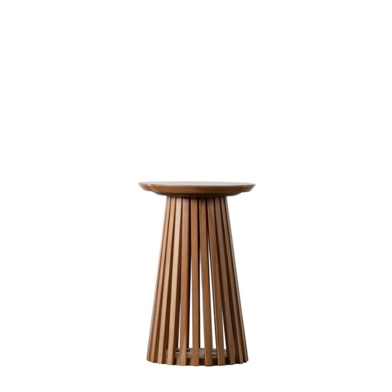 Endon Brookland Slatted Side Table 400x400x600mm - ED-5059...