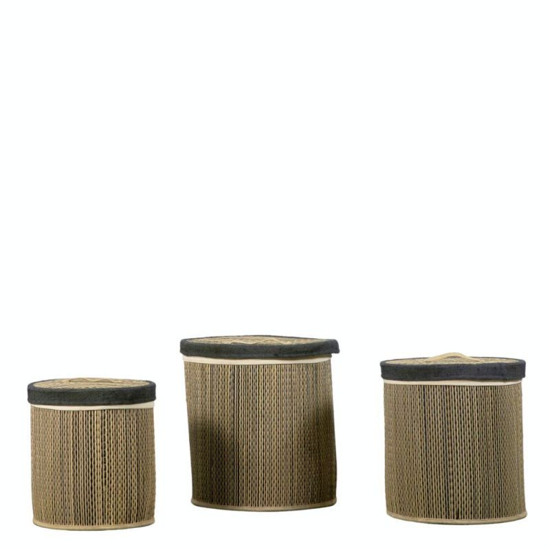 Endon Ayra Laundry Basket Set of 3 Seagrass 460x420mm - ED...