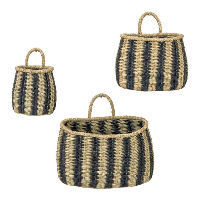 Endon Aleki Wall Basket Set of 3 Seagrass 360x150x210mm - ...