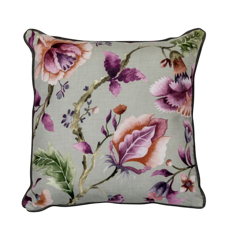 Endon Heritage Floral Cushion Steel 550x550mm - ED-5059413...