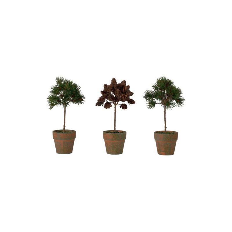 Endon Potted Pine/Cone Trees (Set of 3) H230mm - ED-505941...