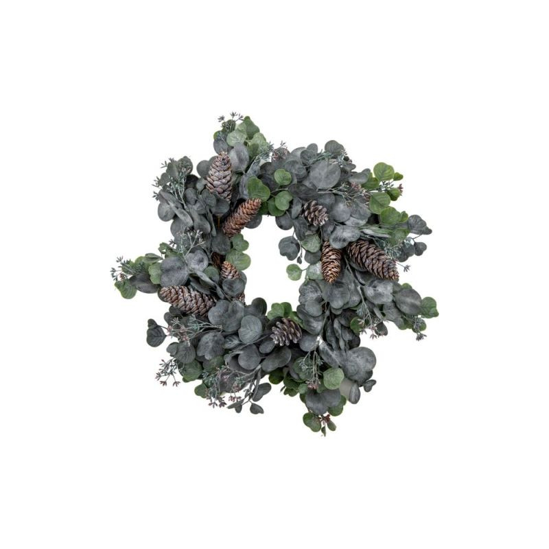 Endon Seeded Eucalyptus Wreath with Cones D500mm - ED-5059...