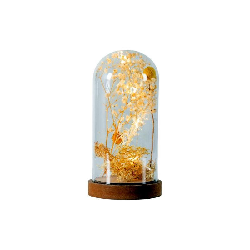 Endon Dry Flora Dome with LED Cream/Yellow 95x95x200mm - E...