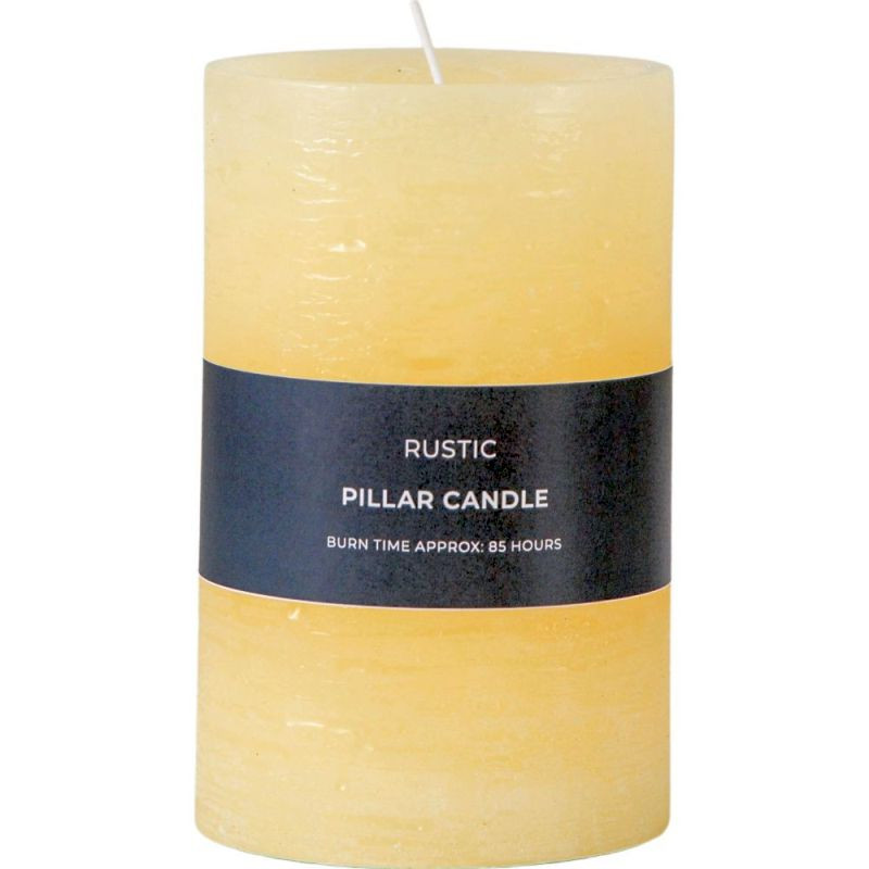 Endon Pillar Candle Rustic Ivory 90x90x140mm - ED-50594137...