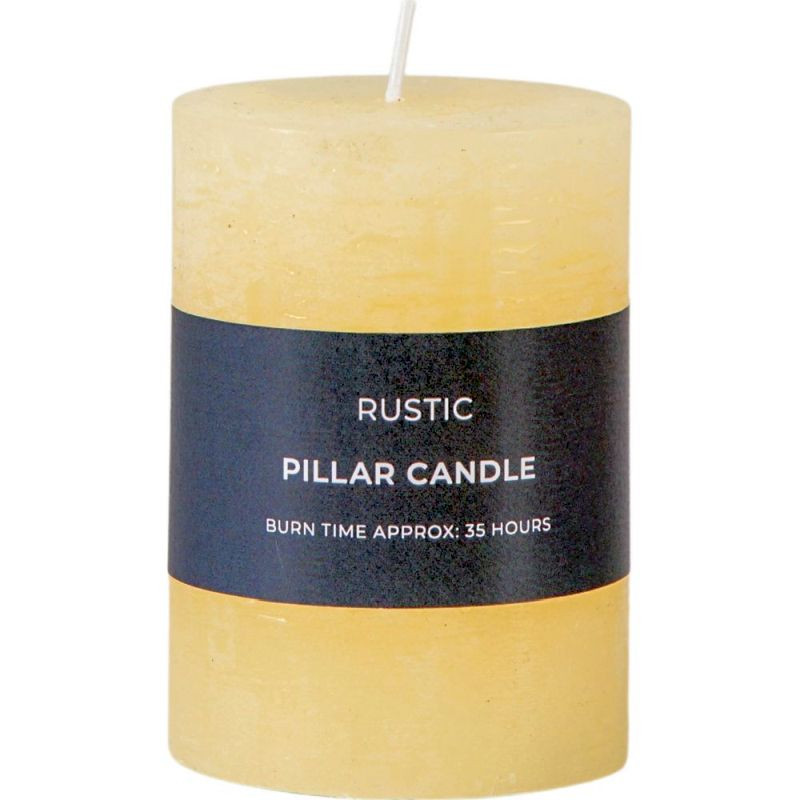 Endon Pillar Candle Rustic Ivory (2pk) 70x70x95mm - ED-505...
