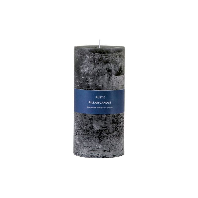 Endon Pillar Candle Rustic Slate 90x90x185mm - ED-50594137...