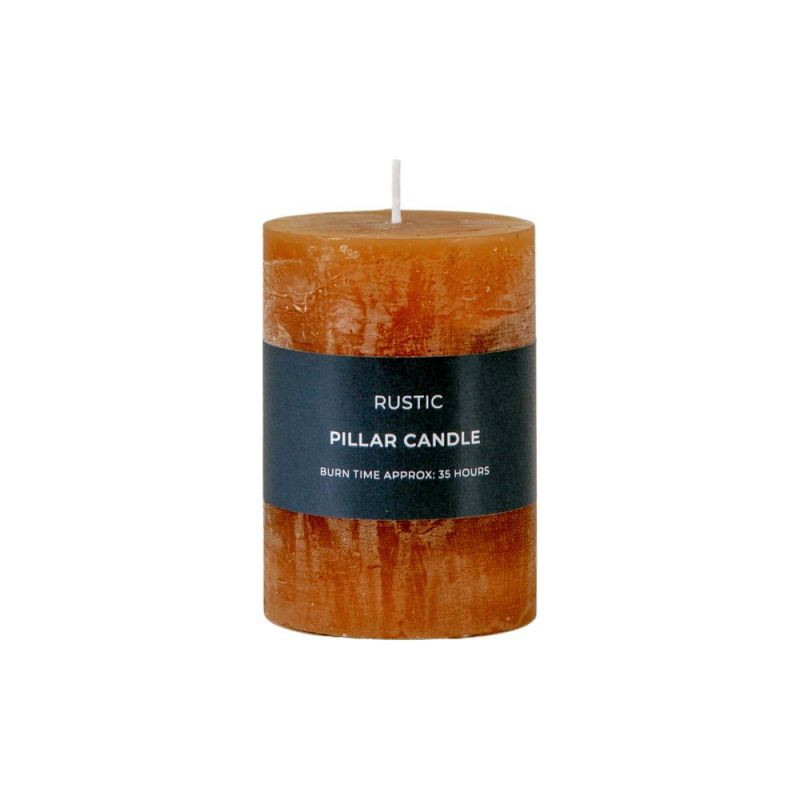 Endon Pillar Candle Rustic Amber (2pk) 70x70x95mm - ED-505...