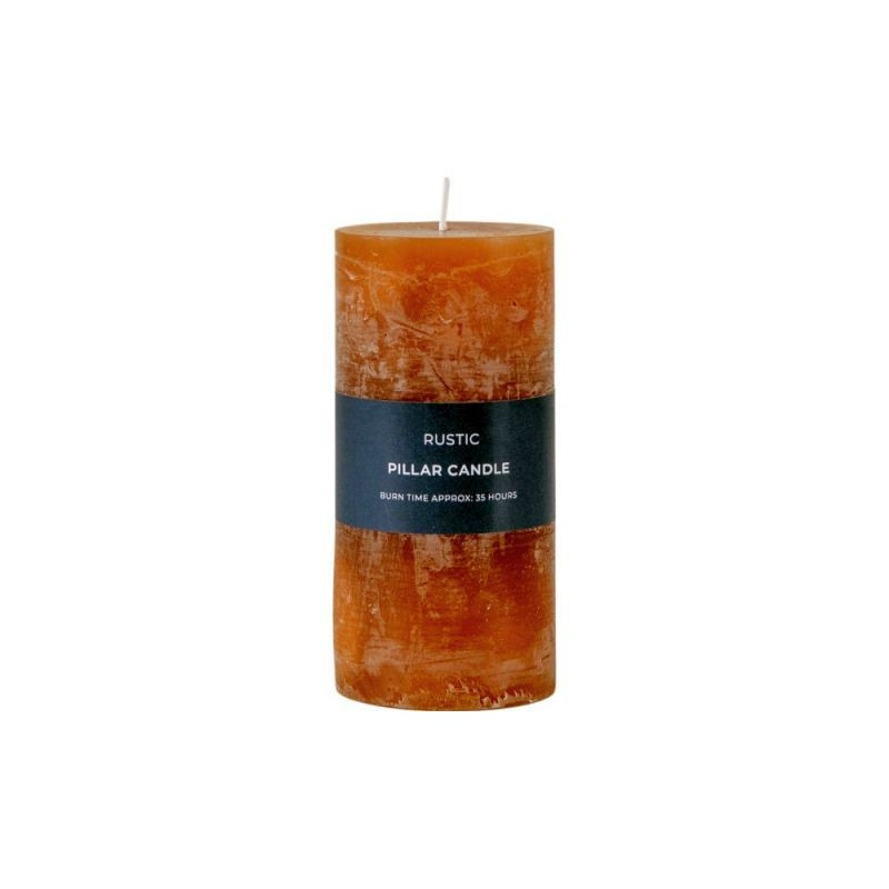 Endon Pillar Candle Rustic Amber (2pk) 70x70x140mm - ED-50...