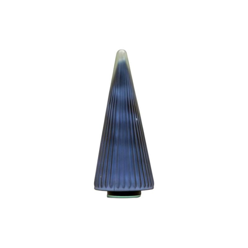 Endon Ribbed Tree Black Frost Glass 150x150x360 - ED-50594...