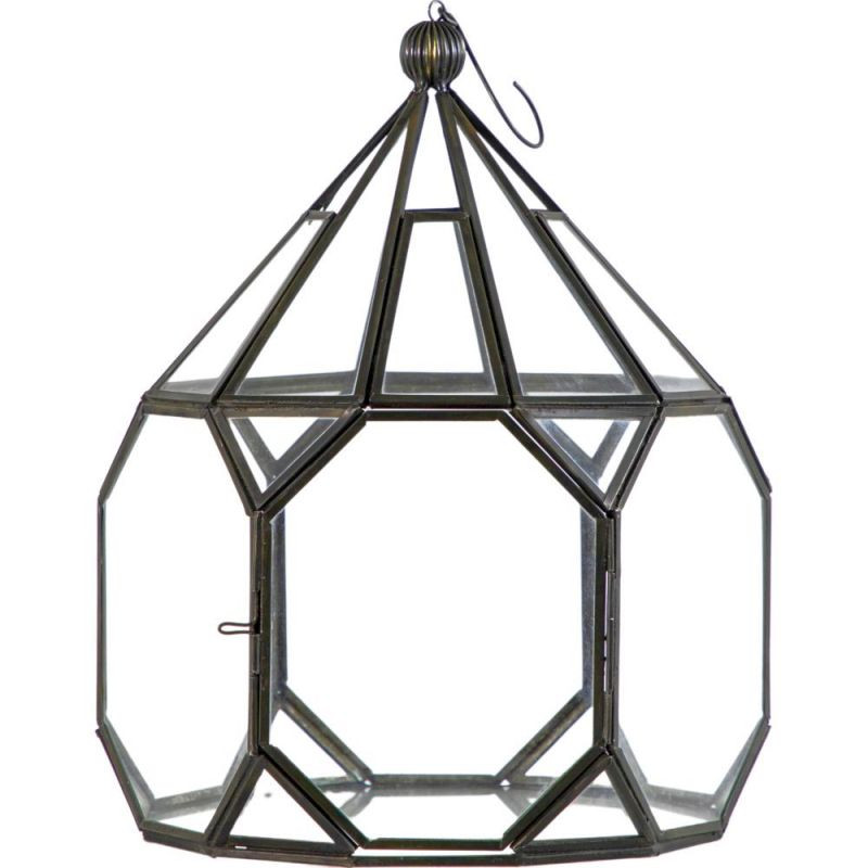 Endon Hexham Terrarium/ Lantern Antq Black 225x225x320mm -...