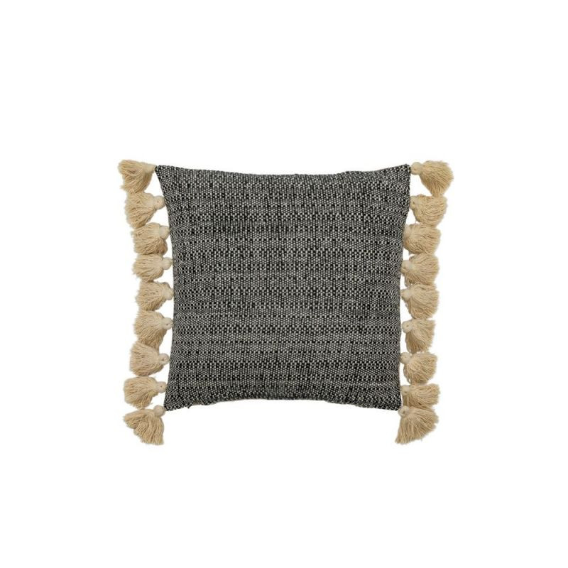 Endon Woven Cushion with Tassels Black 450x450mm - ED-5059...