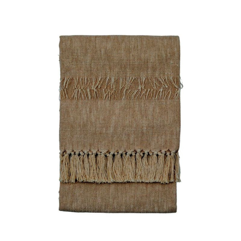 Endon Woven Fringed Throw Natural 1300x1700mm - ED-5059413...
