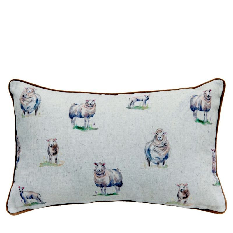 Endon Watercolour Kilburn Sheep Cushion Cover 300x500mm - ...