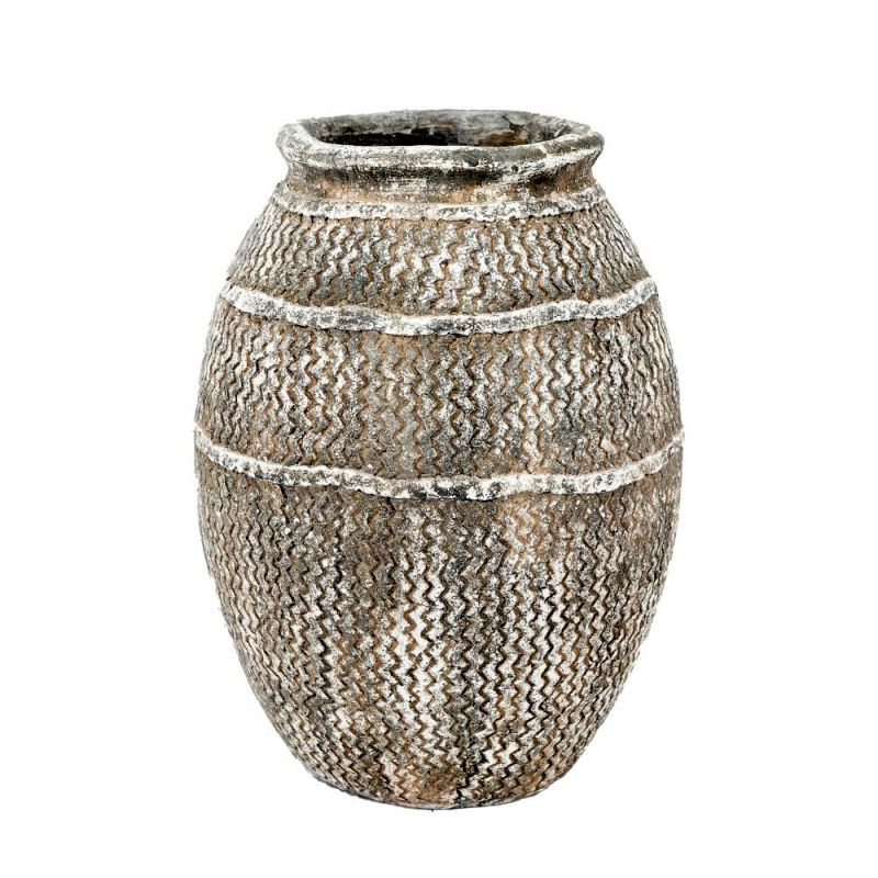 Endon Zante Vase Small Antique Grey 300x300x395mm - ED-505...