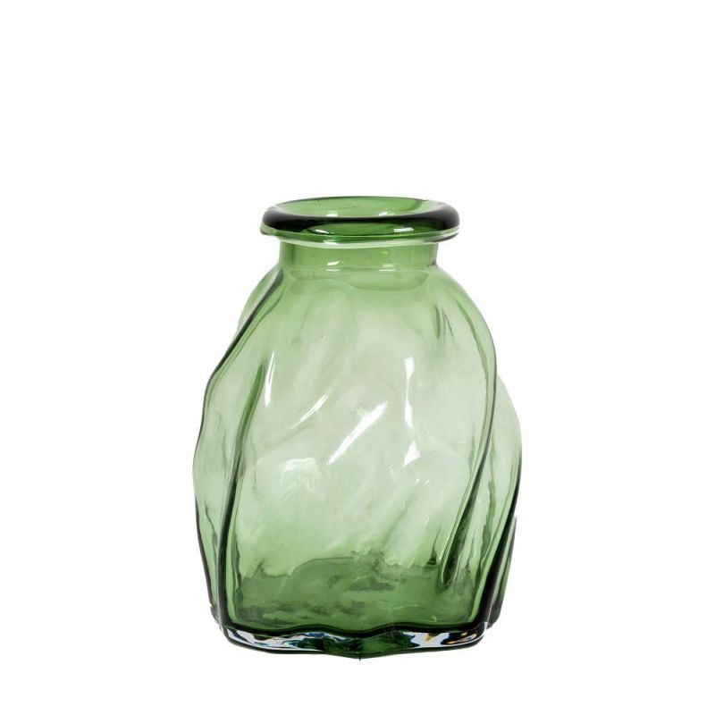 Endon Severn Vase Small Green 175x175x215mm - ED-5059413869525
