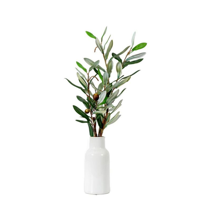 Endon Vase with Olive Stems 200x160x430mm - ED-50594138700...