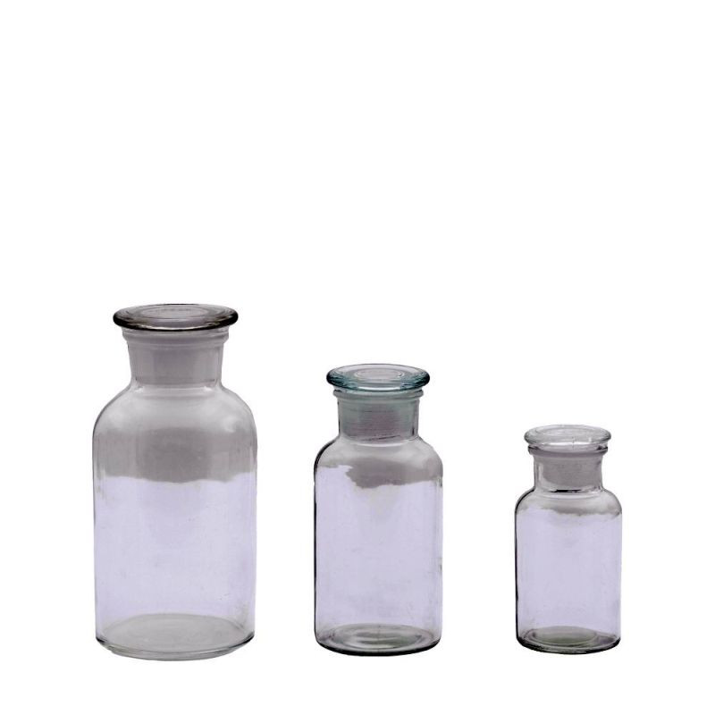 Endon Apotheca Jar Clear (Set of 3) 100x100x200mm - ED-505...