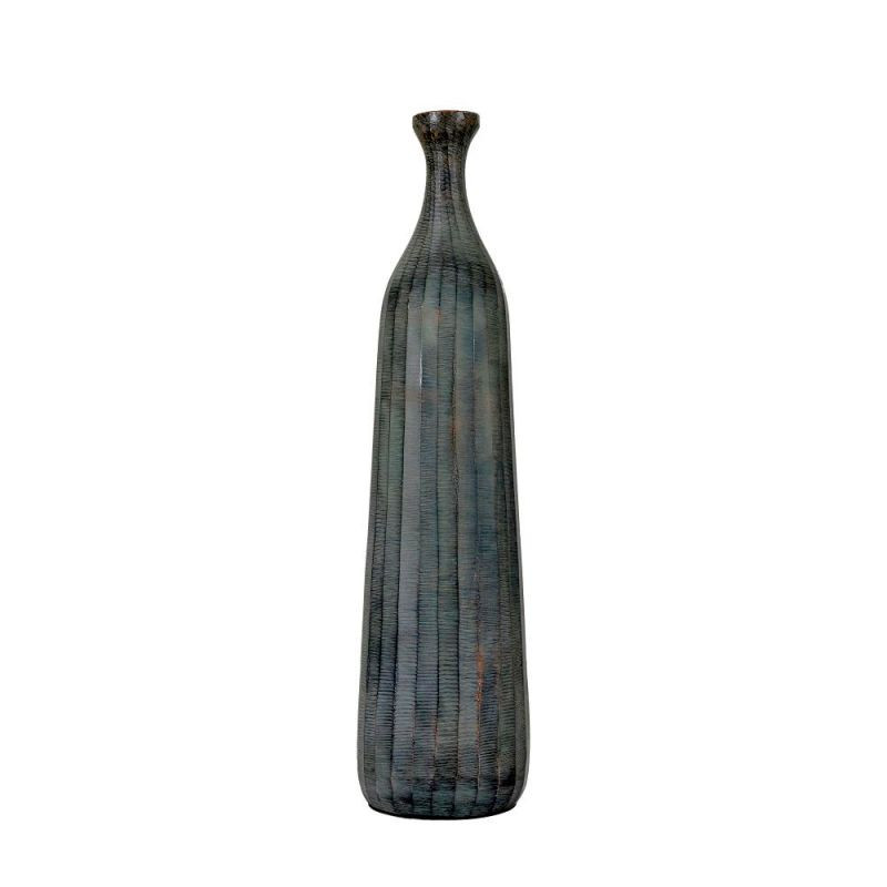 Endon Enya Bottle Vase Medium Antique Grey 120x120x450mm -...