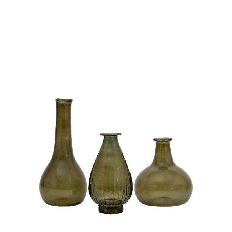 Endon Biba Vase Green (Set of 3) 80x80x170mm - ED-50594138...