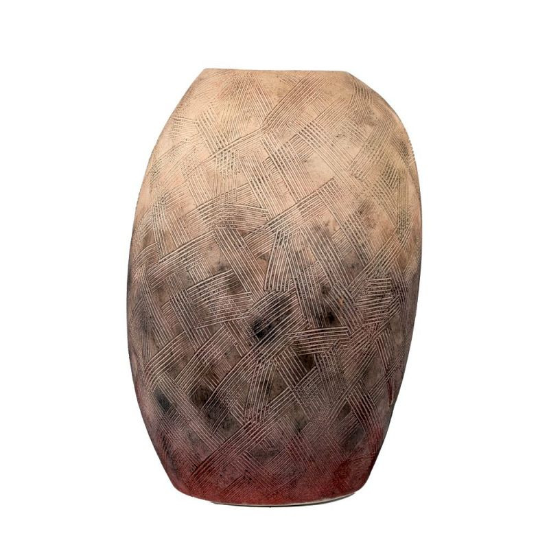Endon Terrain Vase Large Black Natural 280x250x400mm - ED-...