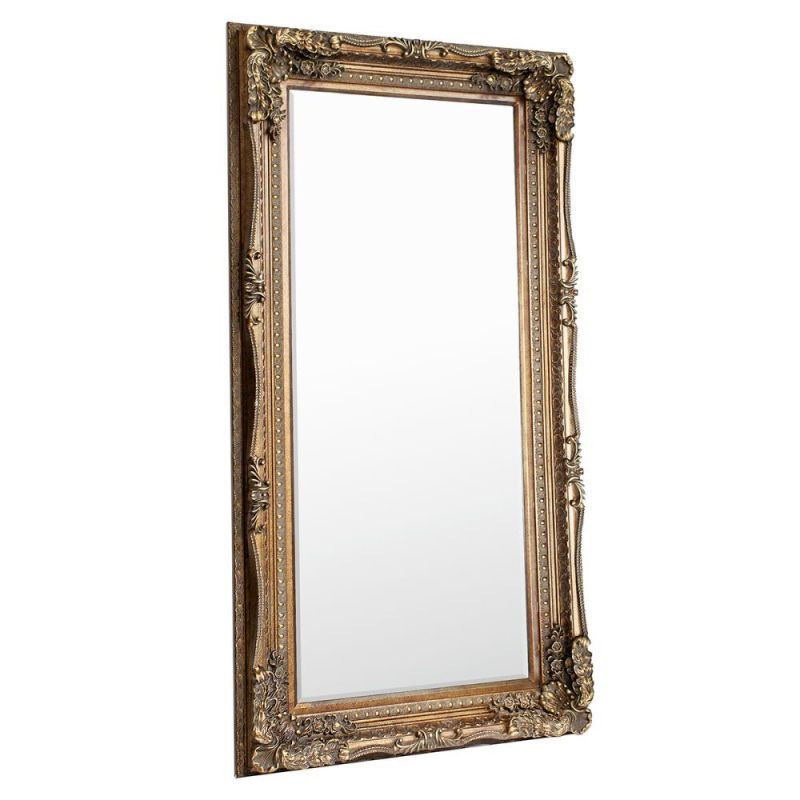 Endon Carved Louis Leaner Mirror Gold 1755x895mm - ED-5060165682522