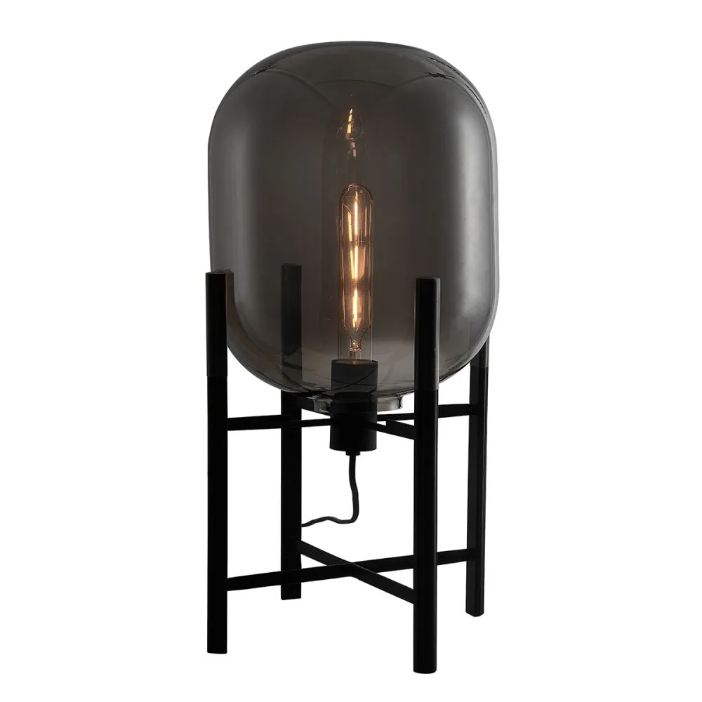 Italux Maversa Asztali lámpa fekete|füst E27