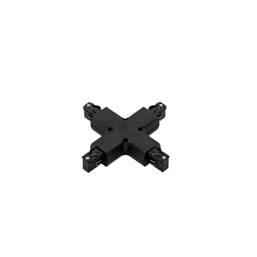 Italux 4 phase track - cross joint - black  IT-TR-PLUS-JOI...