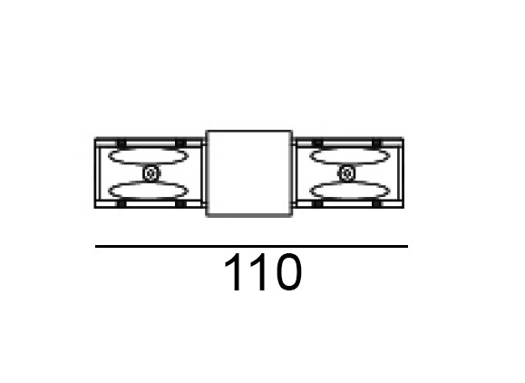 IN_LINE CORNER 180, Surface track connector 180, L110mm, w...