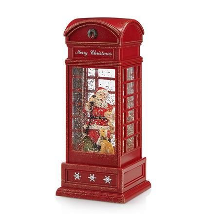 Markslöjd MISTER Lantern Telephone Box Snow Red Santa DIOD...