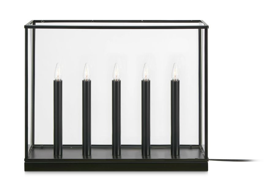 Markslöjd IMAGINE Candlestick 5L Black/Clear E10 5 METAL 