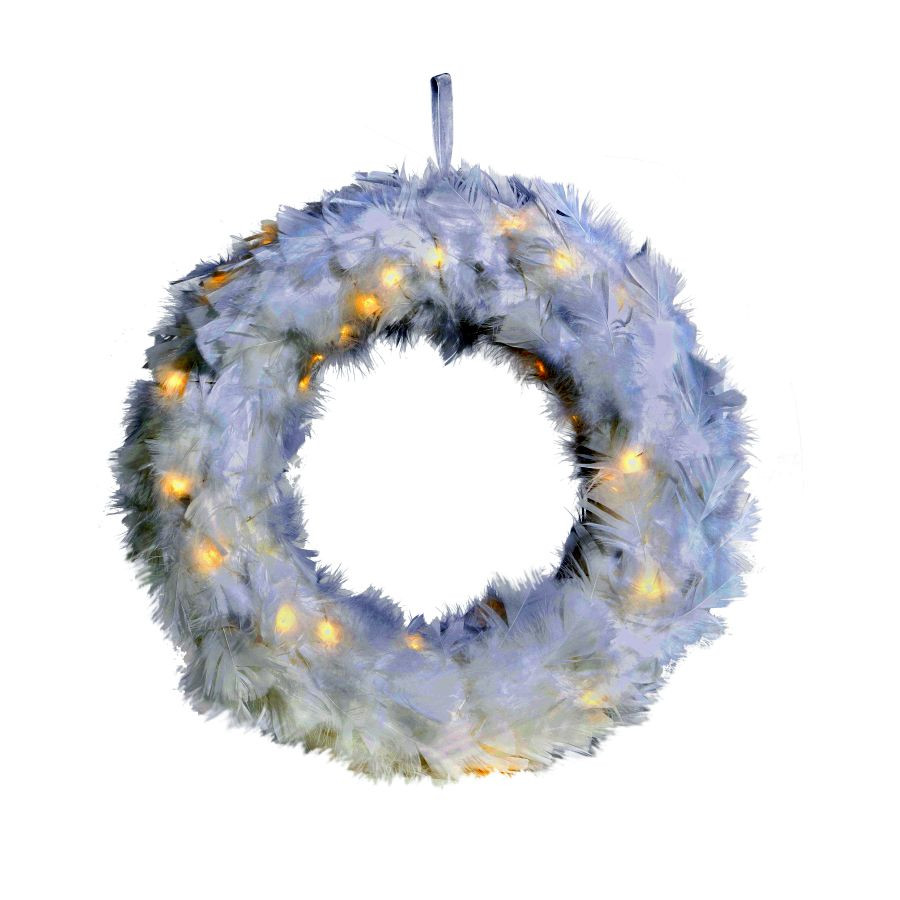 Markslöjd FEATHER Wreath 35cm 40L White DIOD/LED 40 METAL ...