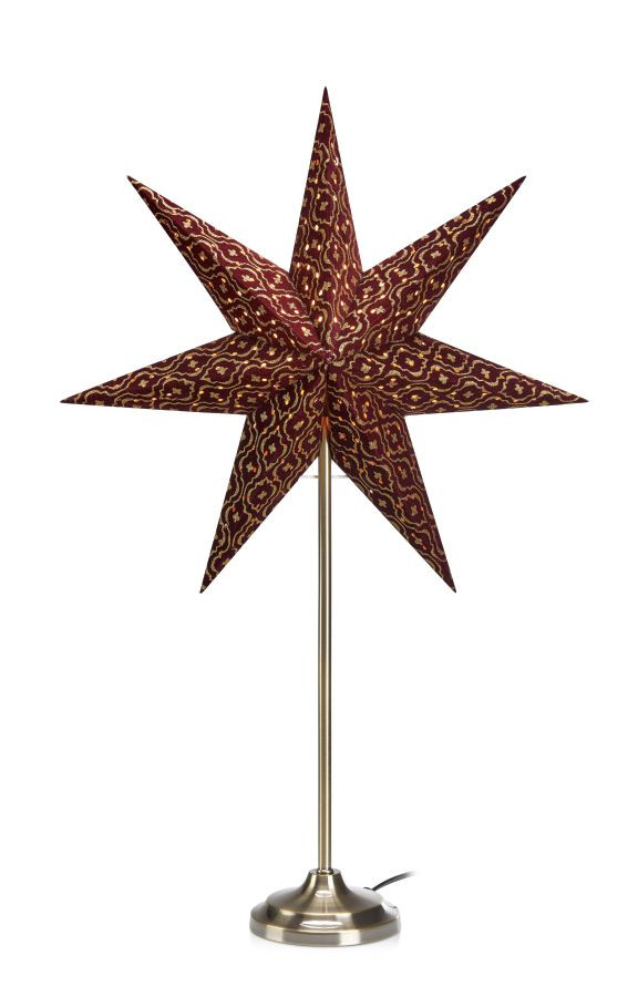 Markslöjd BAROQUE Table Star 45cm Bordeaux/Antique E14 1 P...