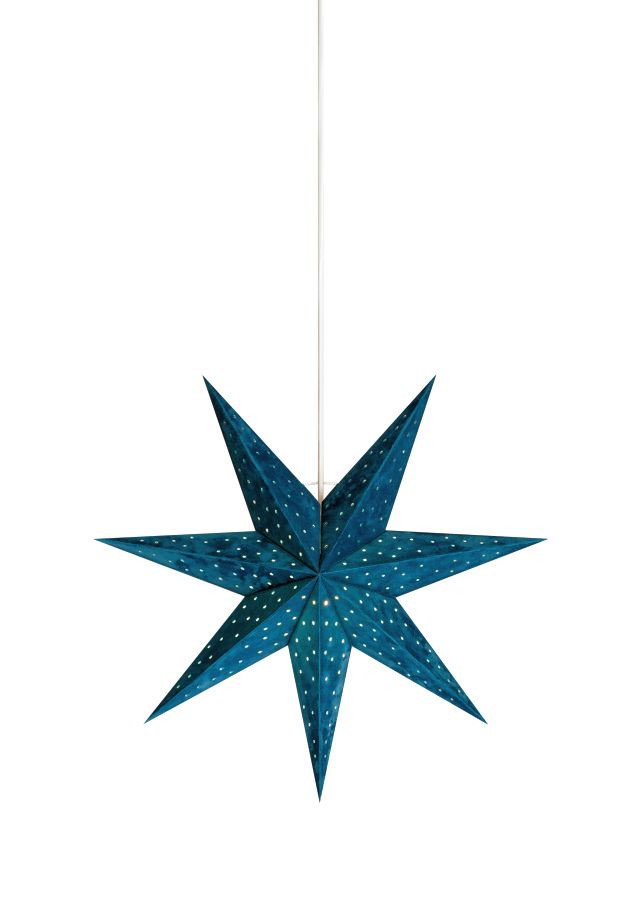 Markslöjd VELOURS Pendant Star 45cm Blue E14 1 drewno 