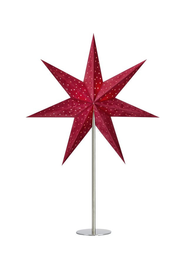 Markslöjd VELOURS Table Star 45cm Red E14 1x25W metal/pape...