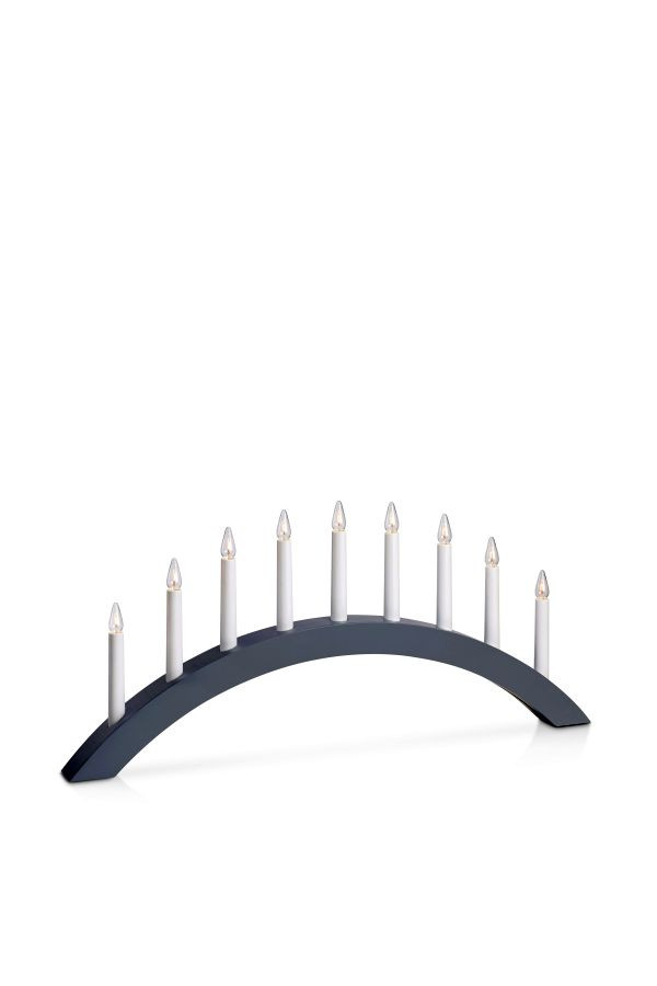 Markslöjd ATLE Wooden Candlestick 9L Grey    