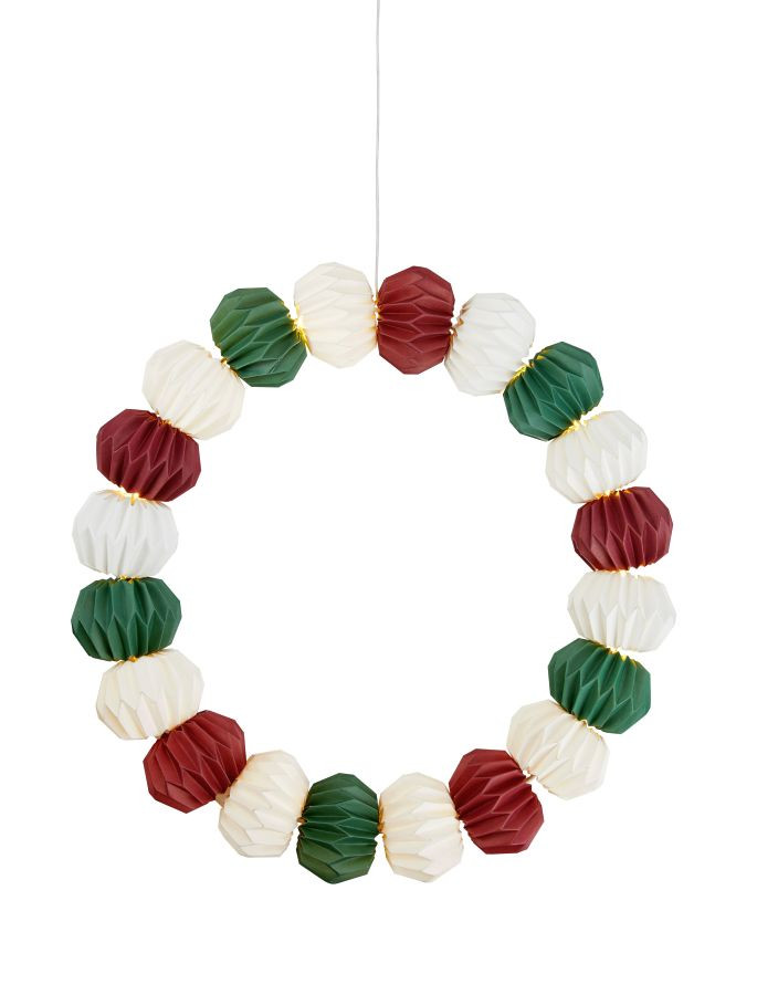 Markslöjd TUBBY Decoration Ring 20L White/Green/Red    
