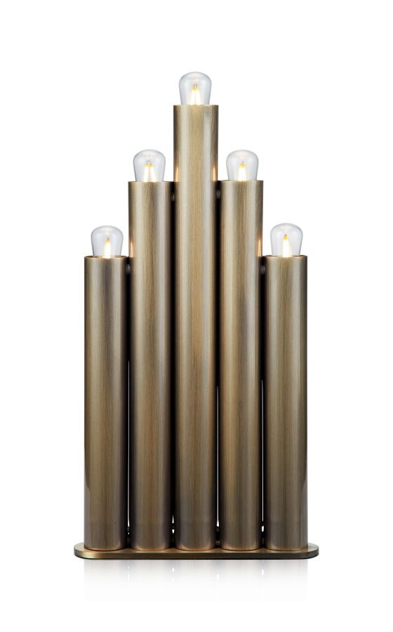 Markslöjd ORGANO Candlestick 5L Antique Brass    