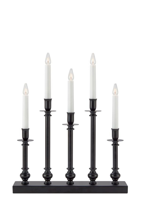 Markslöjd FRATELLO Candlestick 5L Black E10 5 METAL 
