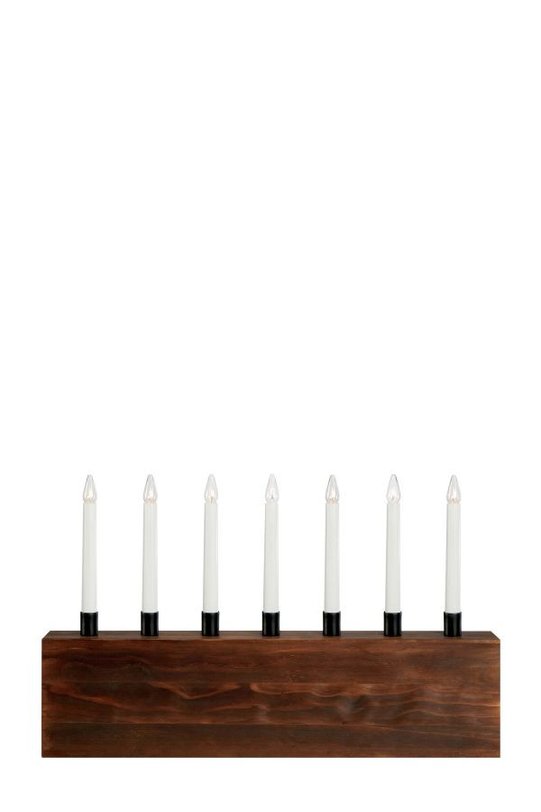 Markslöjd ALBERO Candlestick 7L Brown/Black E10 7 WOOD 