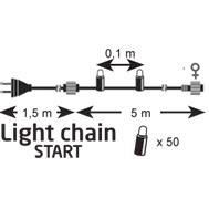 Markslöjd CHRISSLINE Microlight Light chain 50L Start  50 ...