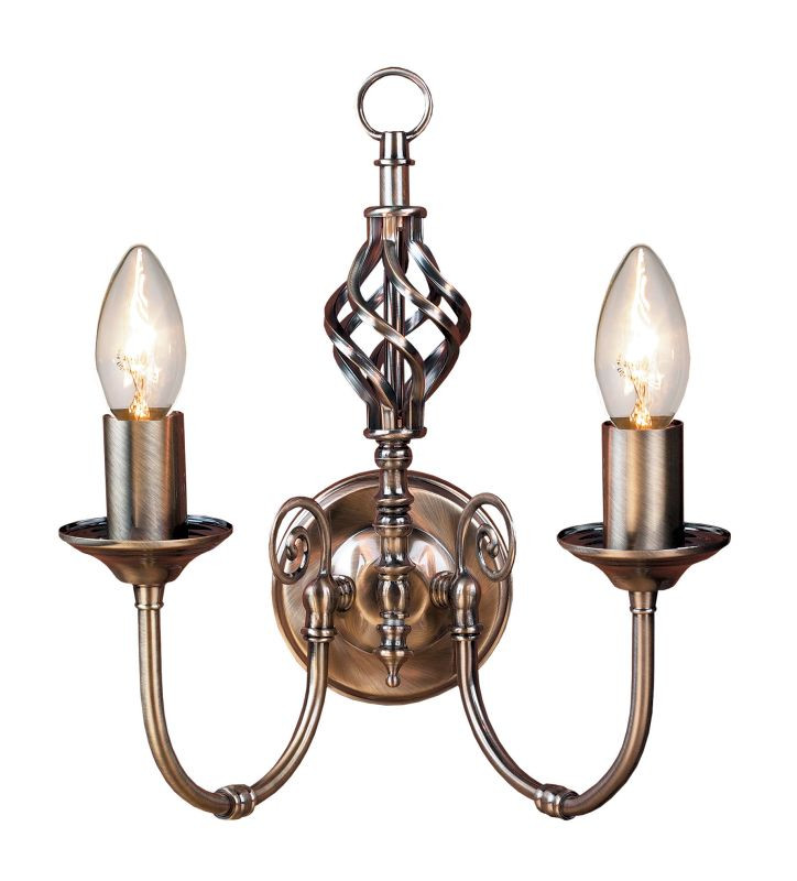 REALITY Aimee Wall lamp,antique brass 2*E14 Max 40W ,bulb ...