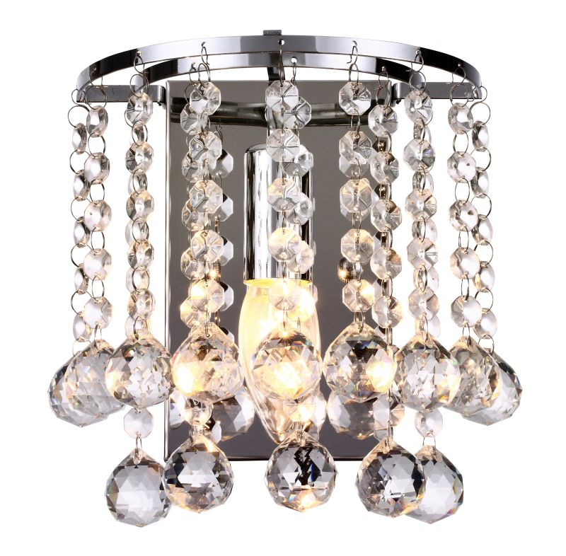 REALITY London crystal  Wall lamp,chromeCrystal hanging beads1*E14 Max.40W,bulb excl.Size:18*12*19cm 