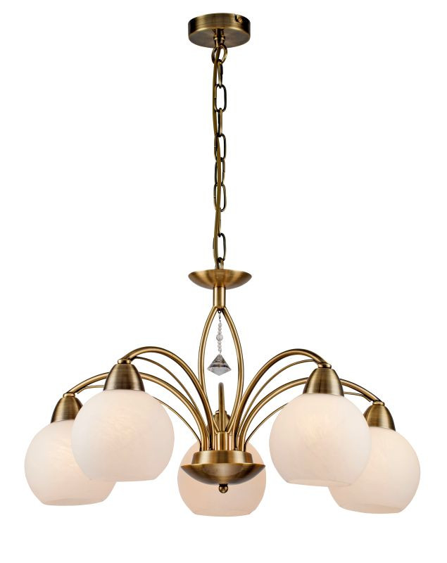 REALITY Vanity Pendant lamp,antique brass5*E27,Max 60W,bul...