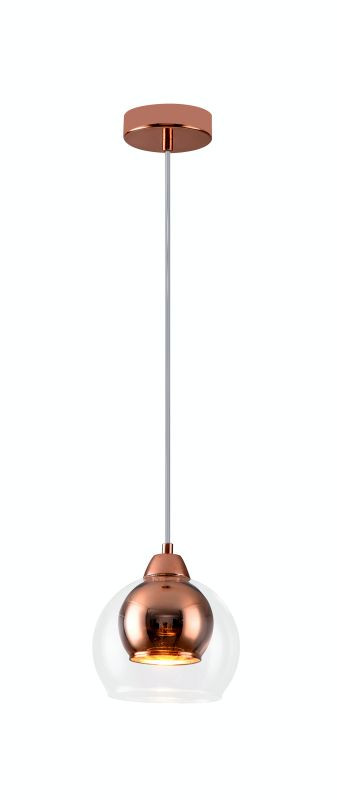 REALITY Clara 1lt Pendant lamp Rose gold Glass Shade color...