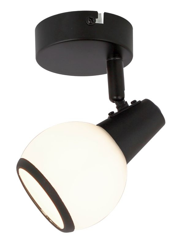 REALITY Loris  Spot lamp,sand black/white glass Dia:8cmcan...