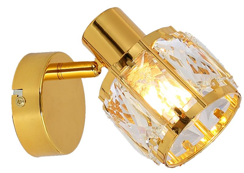REALITY Crownie gold 1lt spot lamp, shiny gold1*E14,bulb e...