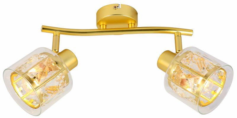 REALITY Elmo 2lt spot lamp,galvanized gold matt2*E14,bulb ...