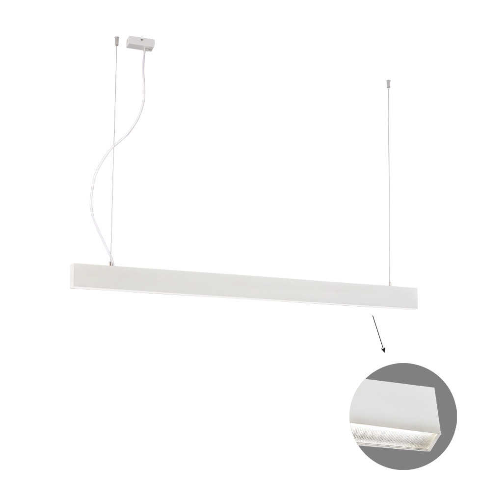 VIOKEF Linear Suspended L1420 3000K White Microprismatic -...