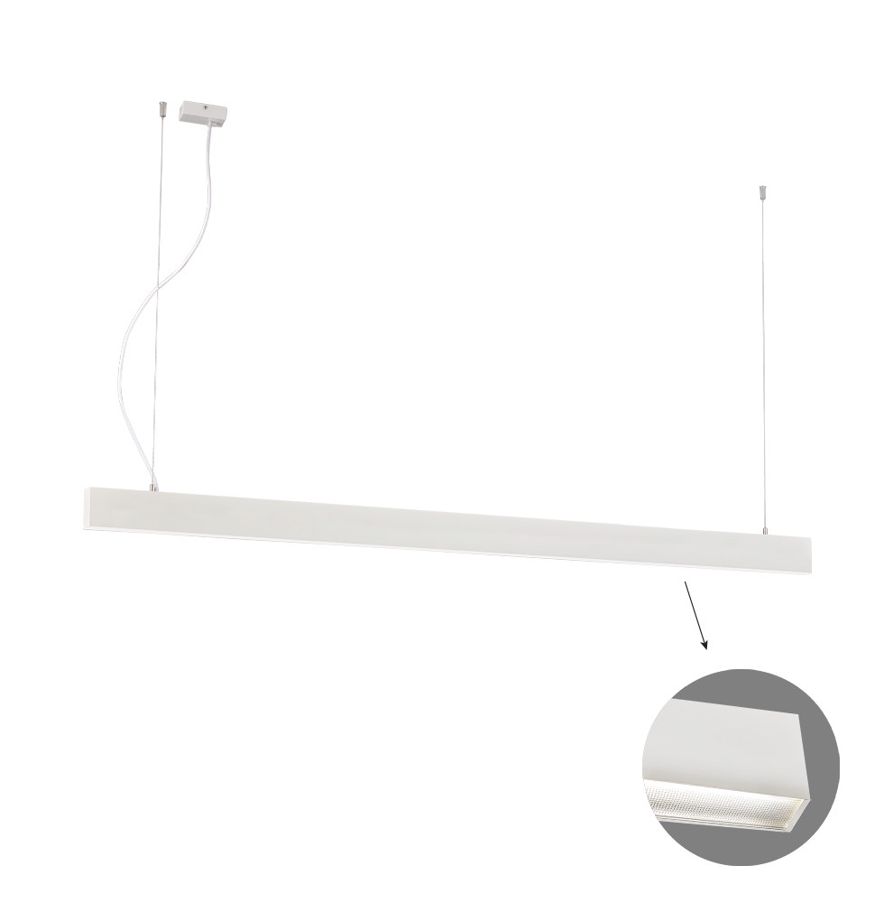 VIOKEF Linear Suspended L2260 3000K White Microprismatic -...